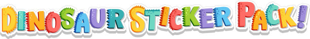 字体设计与恐龙贴纸包字图片下载