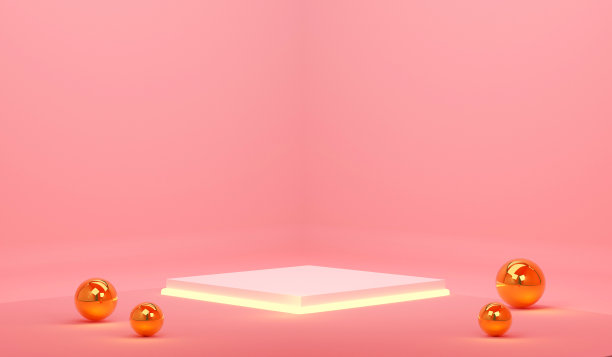 底座背景与站立概念背景站空货架3D插图。图片下载