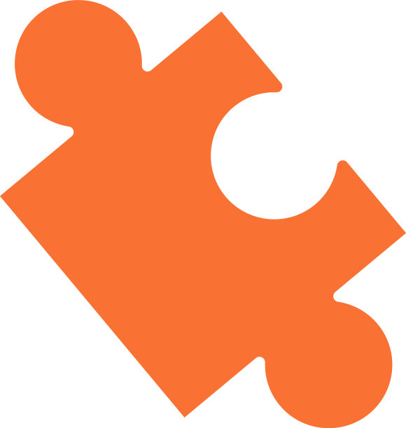 孤独症拼图图标设计模板孤立图片下载