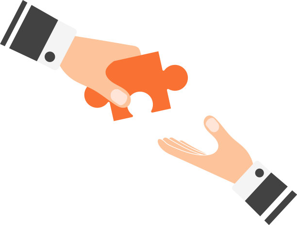 孤独症拼图图标设计模板孤立图片下载