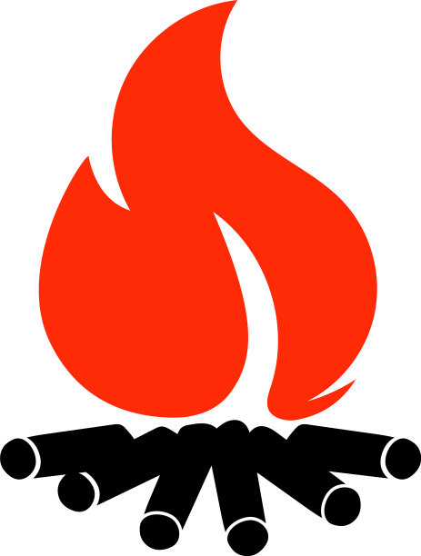 篝火图标设计模板隔离图片下载
