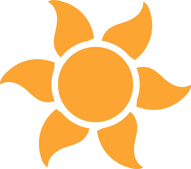太阳图标设计模板隔离图片下载