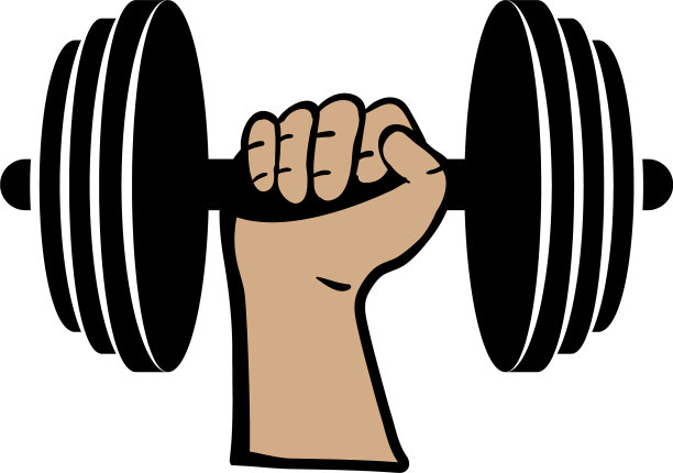 杠铃图标设计模板隔离图片下载