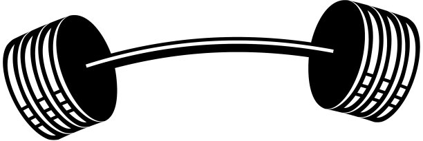 杠铃图标设计模板隔离图片下载
