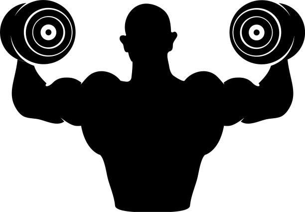 健美杠铃图标设计模板图片下载