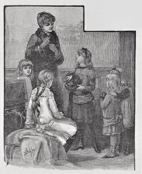 女孩和一个女人谈话图片下载