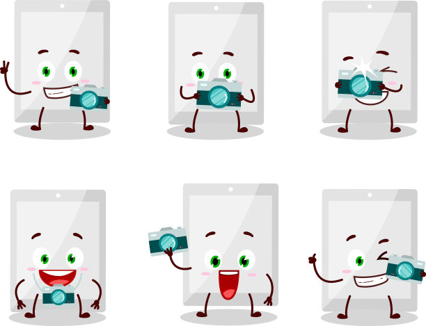 摄影师专业用白色表情符号图片下载