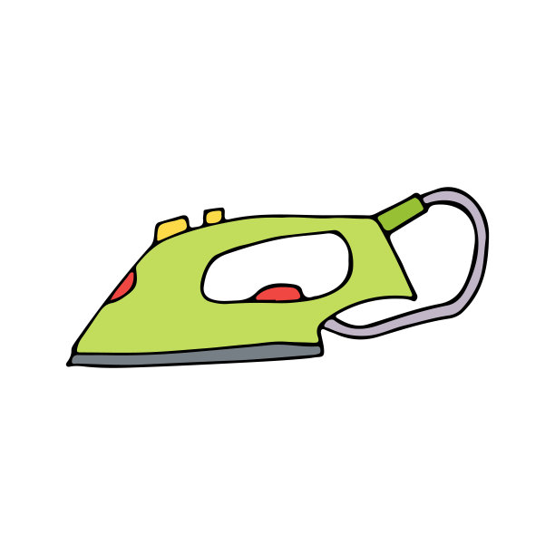彩色涂鸦平滑铁插图在矢量。彩色平滑铁图标在矢量孤立在白色图片下载