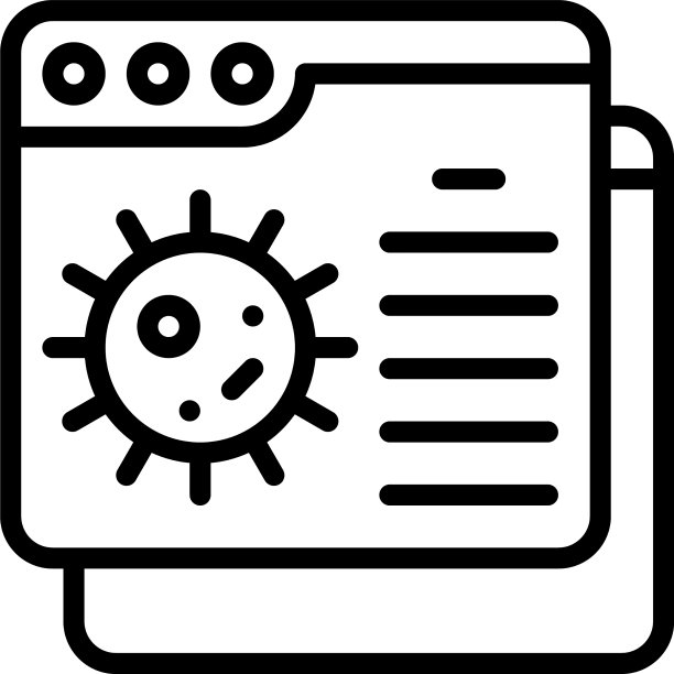 疫苗应用图标上的病毒数据图片下载