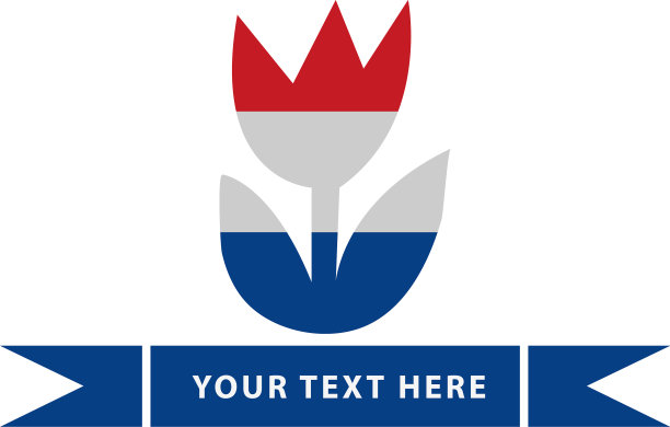 花荷兰标志郁金香图标平面设计图片下载