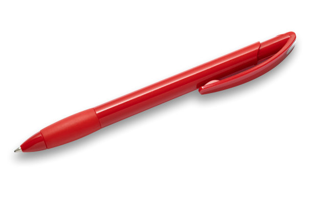 红色圆珠笔孤立在白色背景图片下载