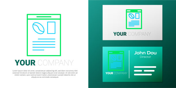 行报纸和咖啡图标孤立在白色上图片下载