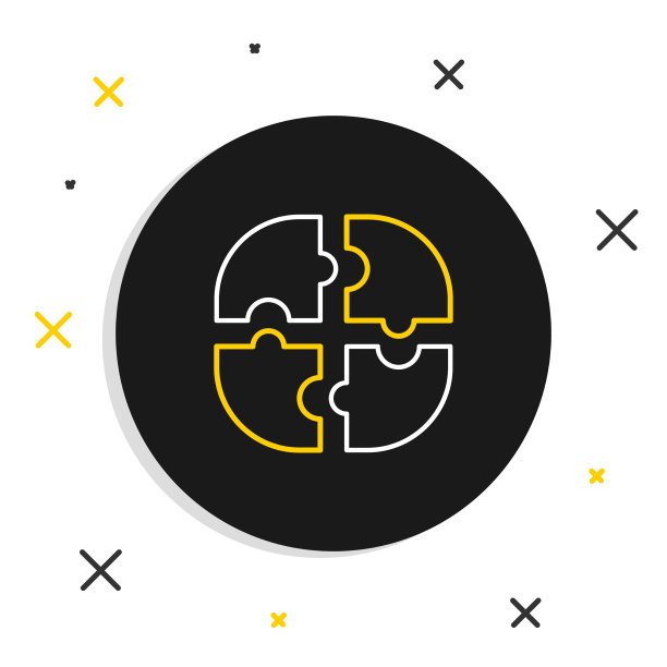 线片拼图图标孤立在白色图片下载