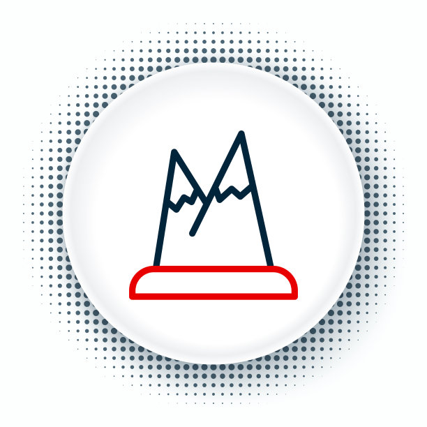 线山图标孤立在白色背景图片下载