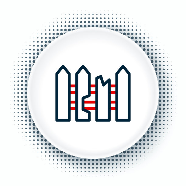 行花园栅栏木图标隔离白色图片下载