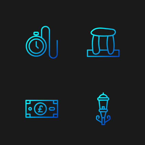 集行复古街灯英镑英镑图片下载