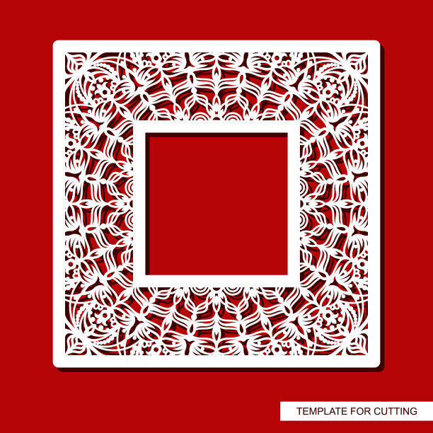 有雕刻图案的方形相框图片下载