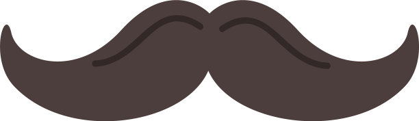 孤立的胡子图标图片下载