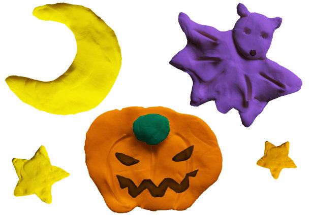 3D万圣节粘土艺术图标集图片下载