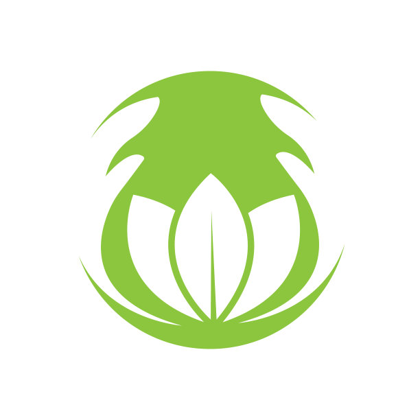 手和叶子标志设计模板图片下载