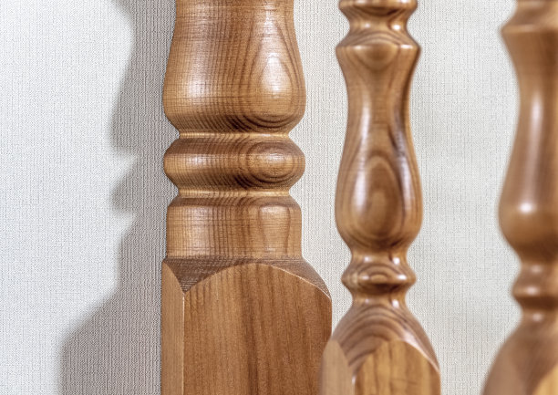 木制栏杆特写图片下载