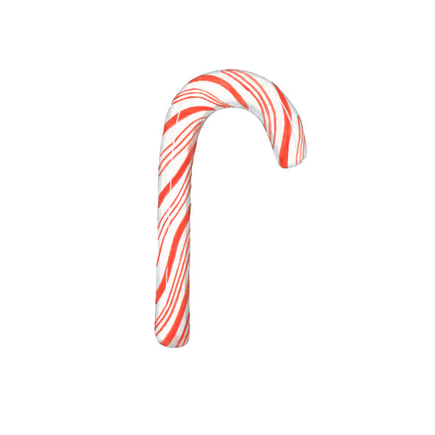 水彩插图圣诞手杖。手画新年剪贴画。圣诞装饰图片下载