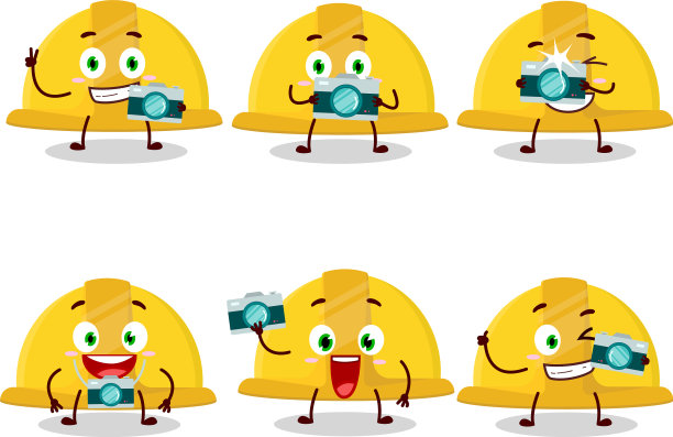 摄影师专业用黄色表情符号图片下载