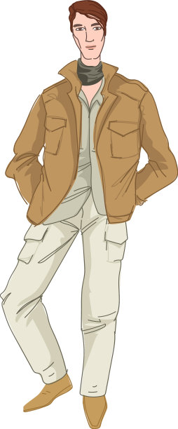 穿着狩猎服或军服的人图片下载