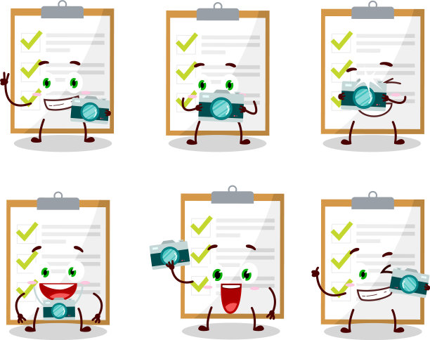 摄影师专业表情符号与清单图片下载