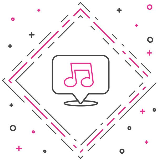 线音乐音符音调图标孤立在白色上图片下载