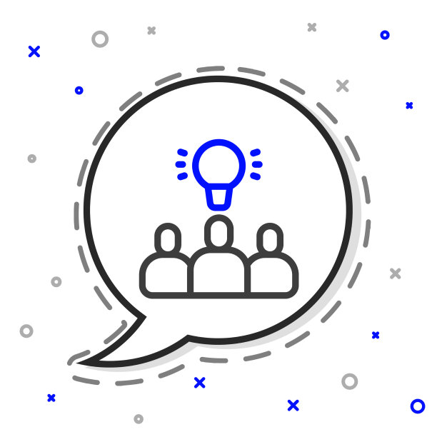 线项目团队基地图标孤立在白色图片下载