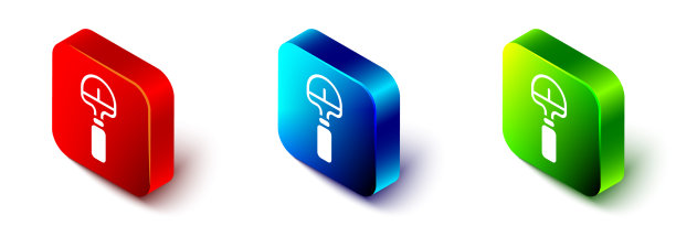 等距铲图标孤立在白色背景图片下载