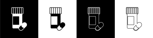 设置药瓶和药片图标隔离图片下载