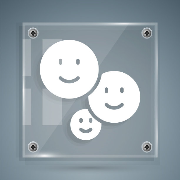 白色友谊日快乐图标孤立于灰色图片下载