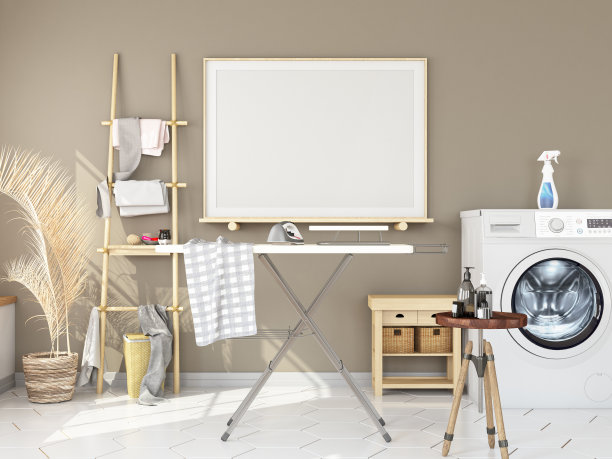 有空相框的洗衣房图片下载