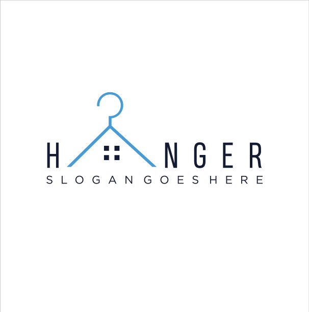 简单的挂布与家庭或家庭线标志图片下载