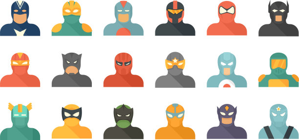 超级英雄的形象被孤立了图片下载