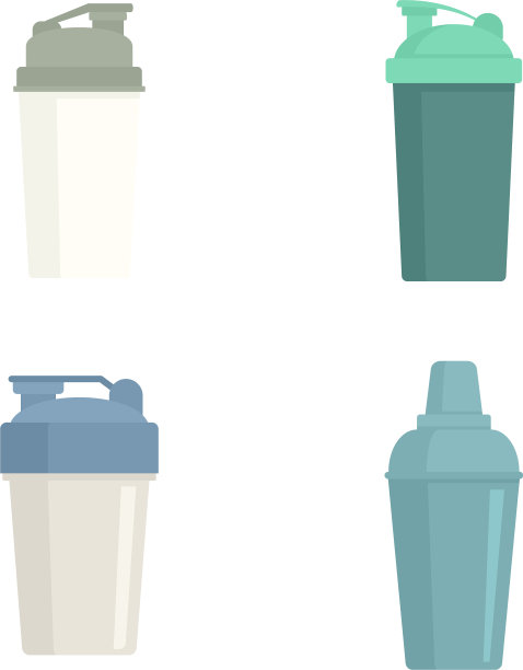 震者的图标设置平坦孤立图片下载