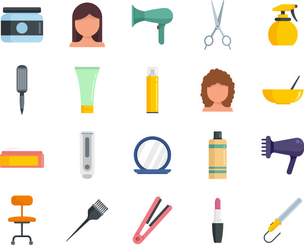 造型师把偶像设定平孤立图片下载