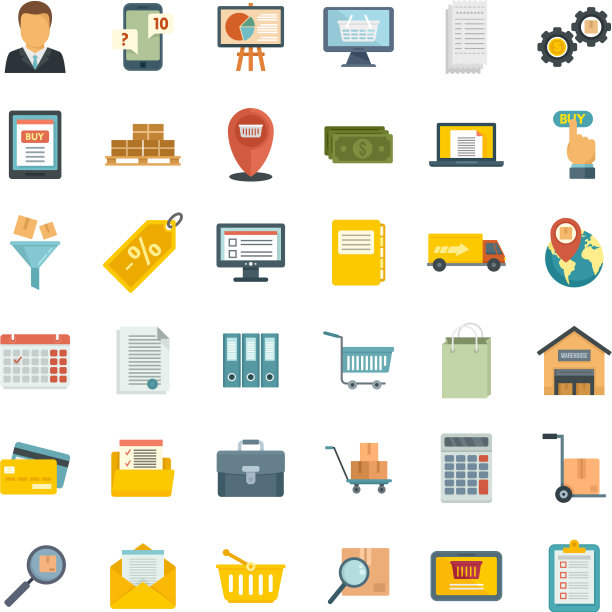 采购经理的图标设置平隔离图片下载