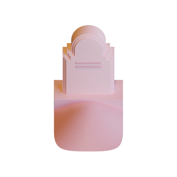 墓地墓碑3D渲染插图元素适合万圣节活动图片下载