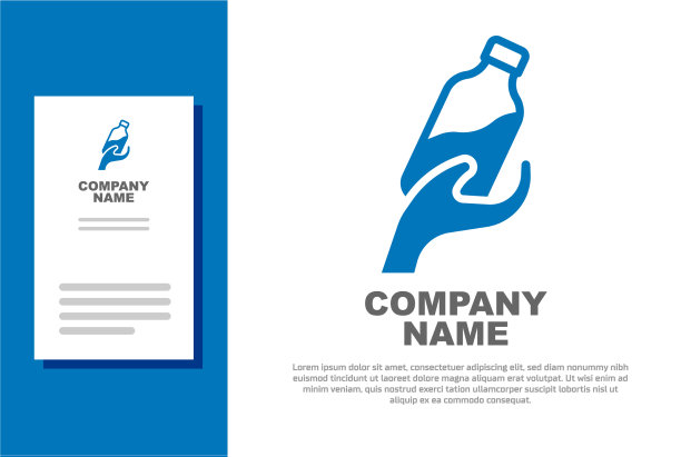 蓝色捐赠水图标孤立在白色图片下载