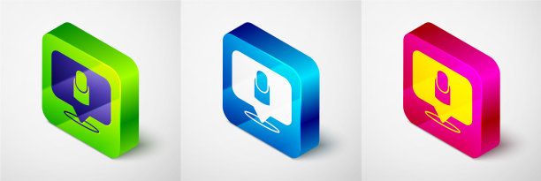 等距美甲图标孤立在灰色图片下载