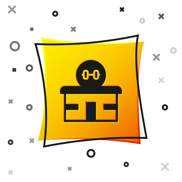 黑色的体育馆图标孤立在白色图片下载