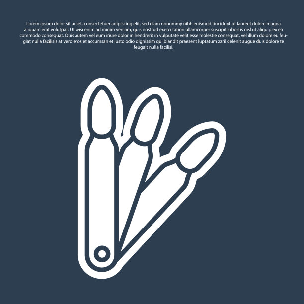 蓝线设置假指甲美甲图标图片下载