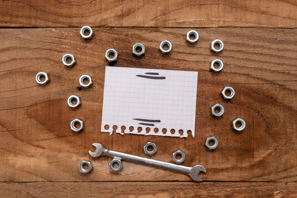 新想法，维修计划的头脑风暴，维修方案，施工项目，创造性思维螺母和螺栓模式，工具箱工具图片下载