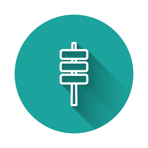 白线韩食托宝标志与孤立图片下载