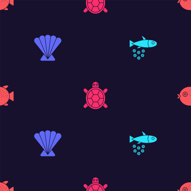 鱼配鱼子酱、扇贝、甲鱼图片下载