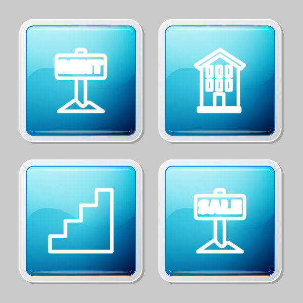 在出租房楼梯处设置直线悬挂标志图片下载