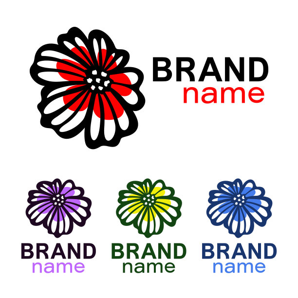 美丽的花的标志图片下载